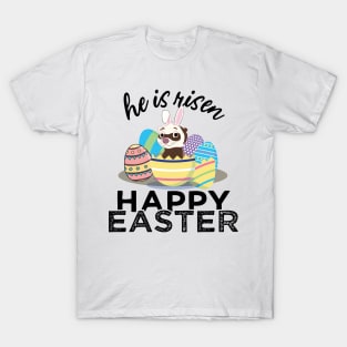 Cute Ferret Bunny Ears Easter Egg Hunt Risen T-Shirt